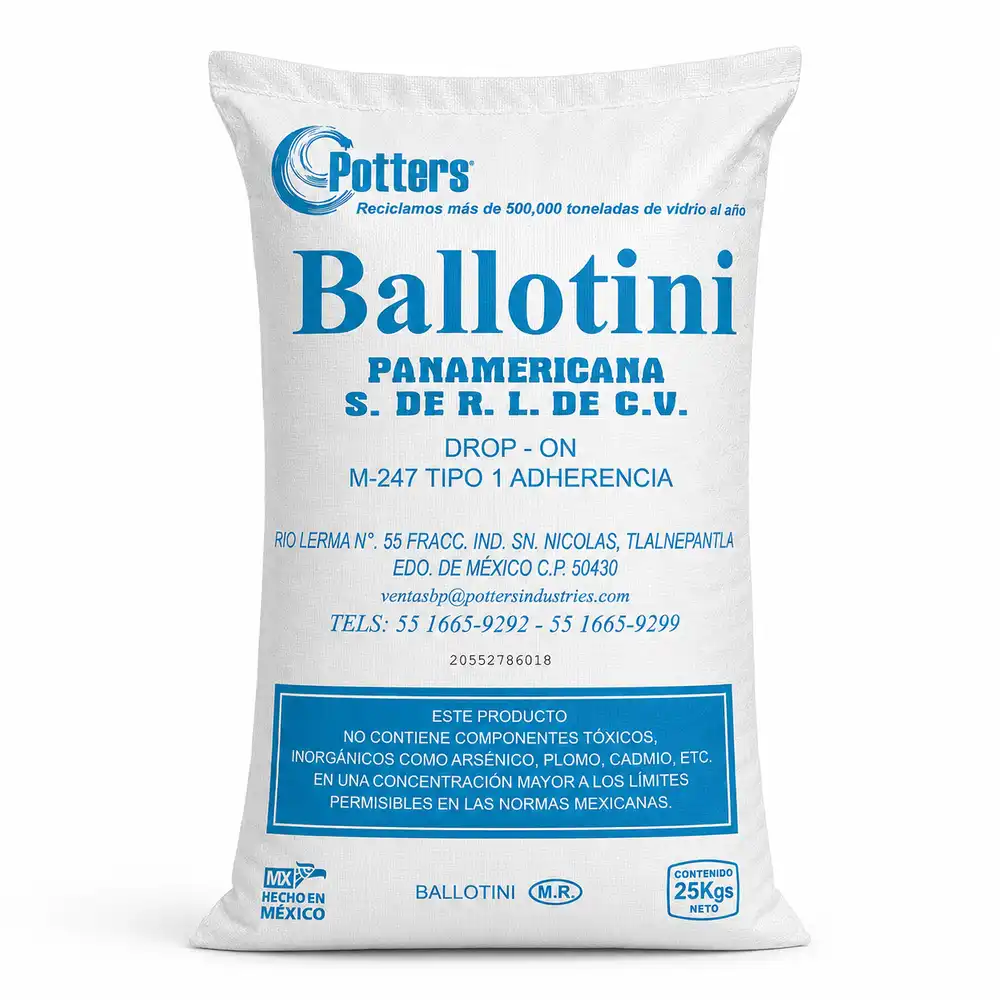 Saco Ballotini M247 Tipo 1 Adherencia de microesferas de vidrio para señalización vial