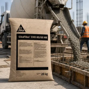 Fibras de acero encoladas para mejorar la dispersión en mezcla de concreto